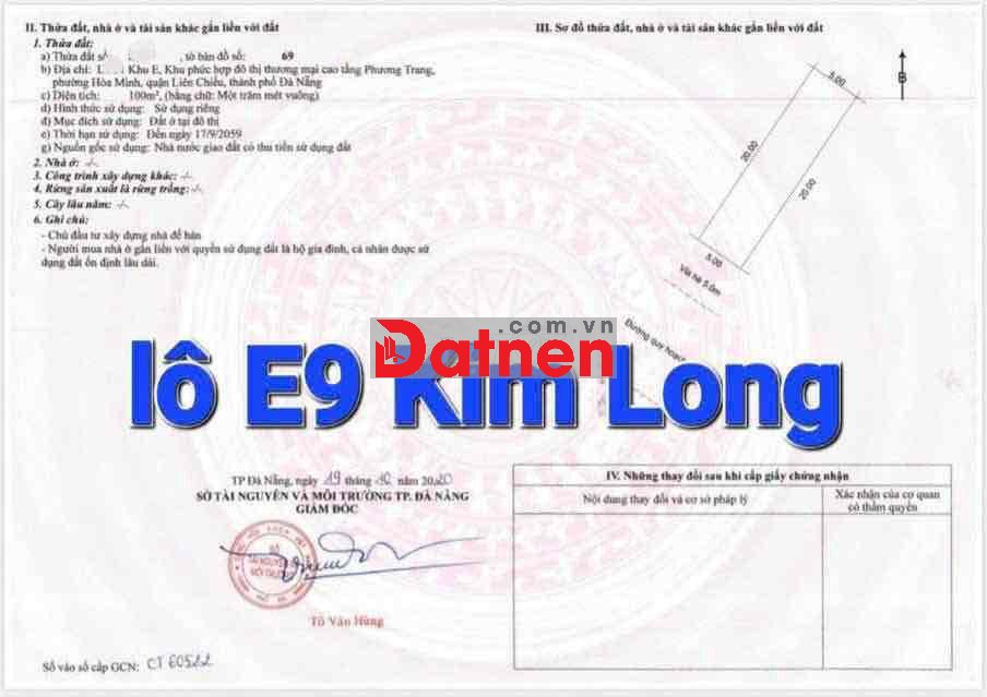 Bán lô đất Rẻ Hoà Phú 27 - Khu E Kim long - đà nẵng