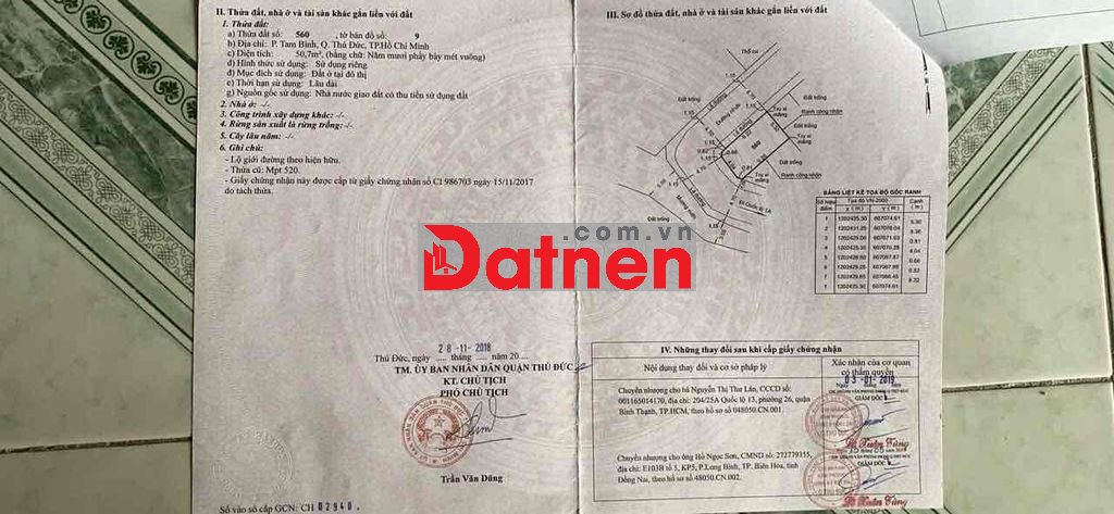 bán lô đất góc 2mt Dự án Nam Cường, gần chợ đầu mối, P. tam Bình, TĐ