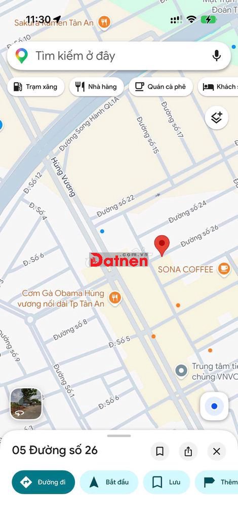 ĐẤT FULL THỔ CƯ ĐƯỜNG 26 HÙNG VƯƠNG NỐI DÀI