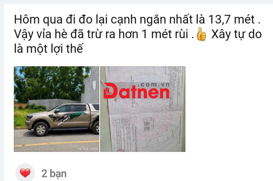 Đất mặt tiền đường tân hiệp