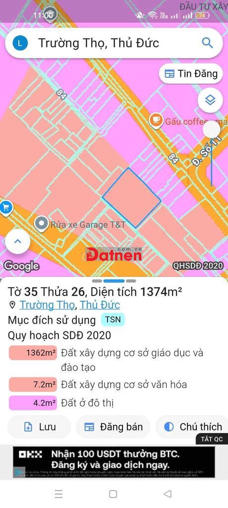 BÁN ĐẤT DIỆN TÍCH LỚN – TRƯỜNG THỌ, TP. THỦ ĐỨC
