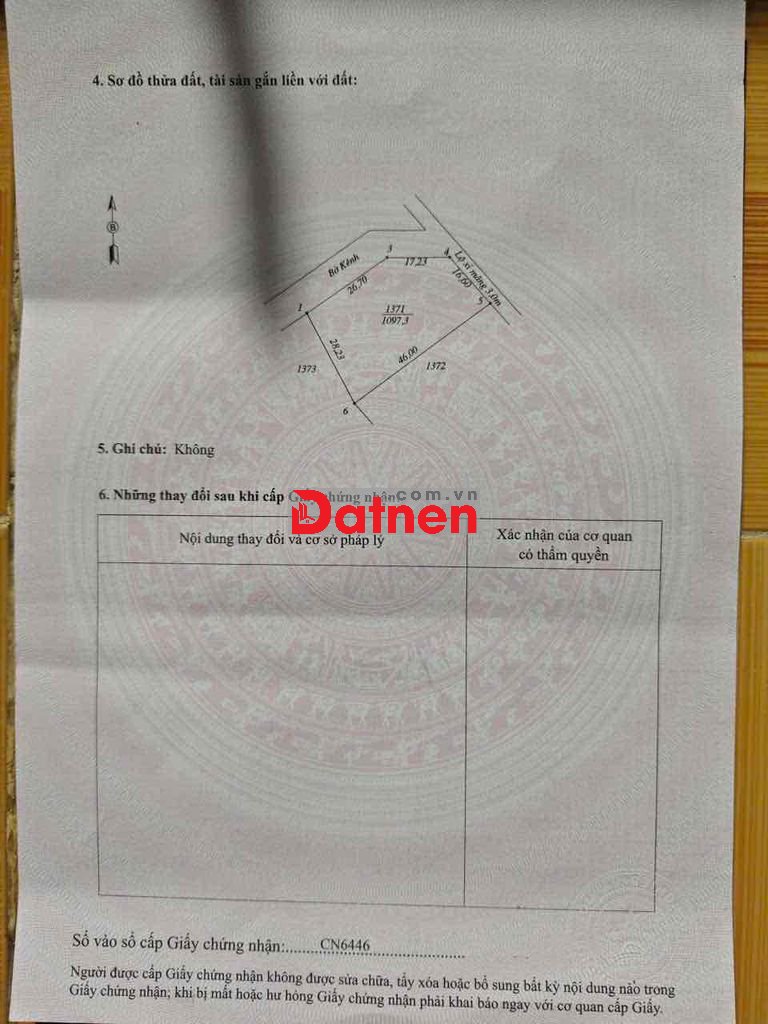BÁN ĐẤT NỀN 2 mặt tiền lộ tuyến Sông Đốc - Cà Mau