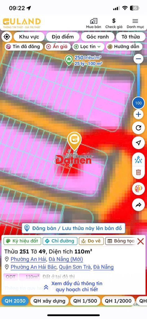 BÁN ĐẤT BIỂN MỸ KHÊ – 110M² | NGANG 5M | KHU VỰC ĐẮC ĐỊA ĐÀ NẴNG