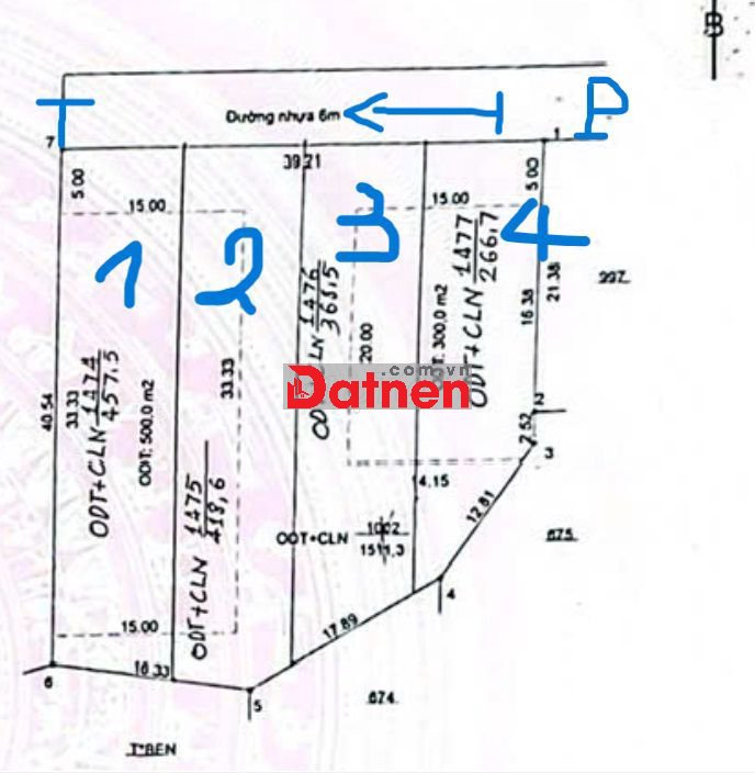 TP mới BD, 1.511m2 : 4so, 800m2 thổ cư, KĐT Becamex - KDC Hòa Lợi