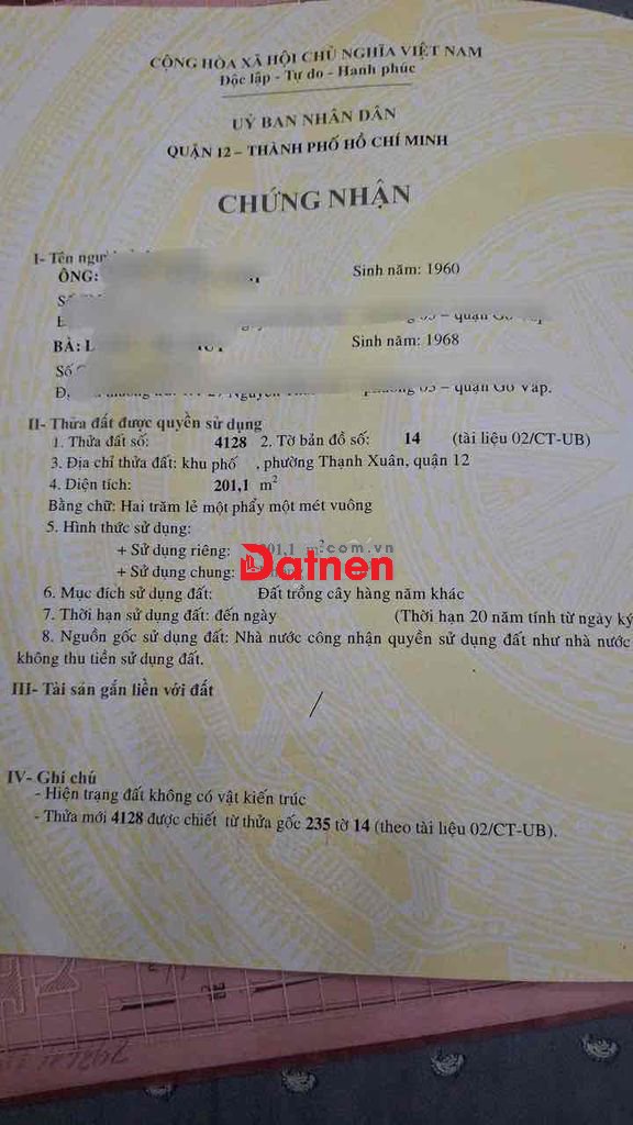 Đất Sổ Riêng. ngang 9.25. dài 22. Ngay Cầu Bến Phân. 3.1tỷ