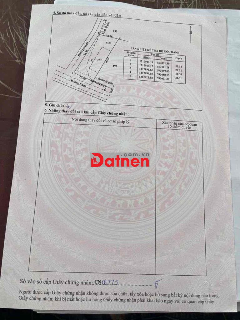 chính chủ cần bán gấp lô đất 2 mặt tiền