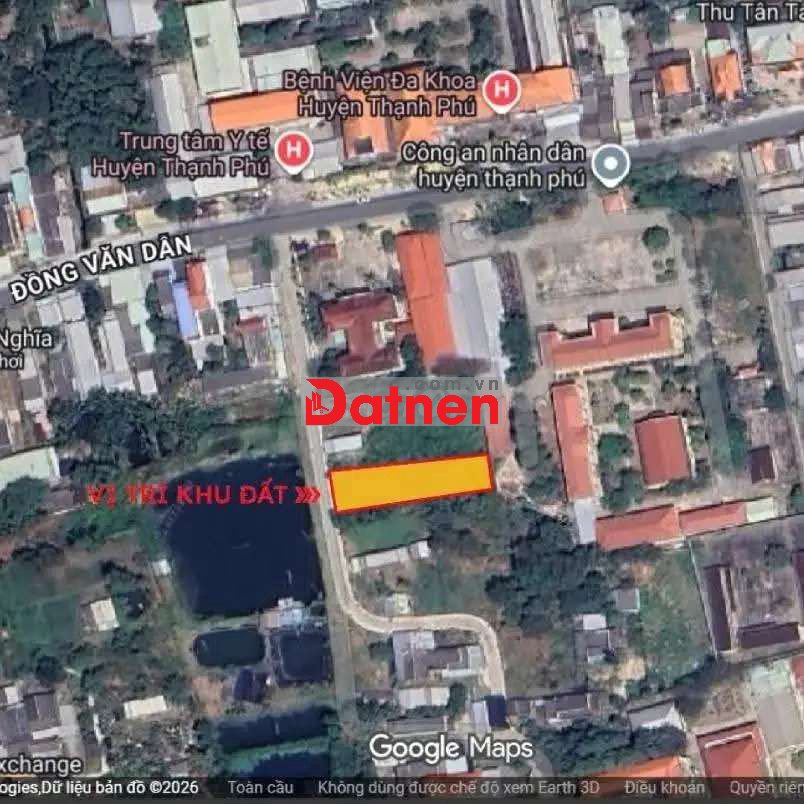 bán 840m2 đất đường bên hông Tòa án Thạnh Phú