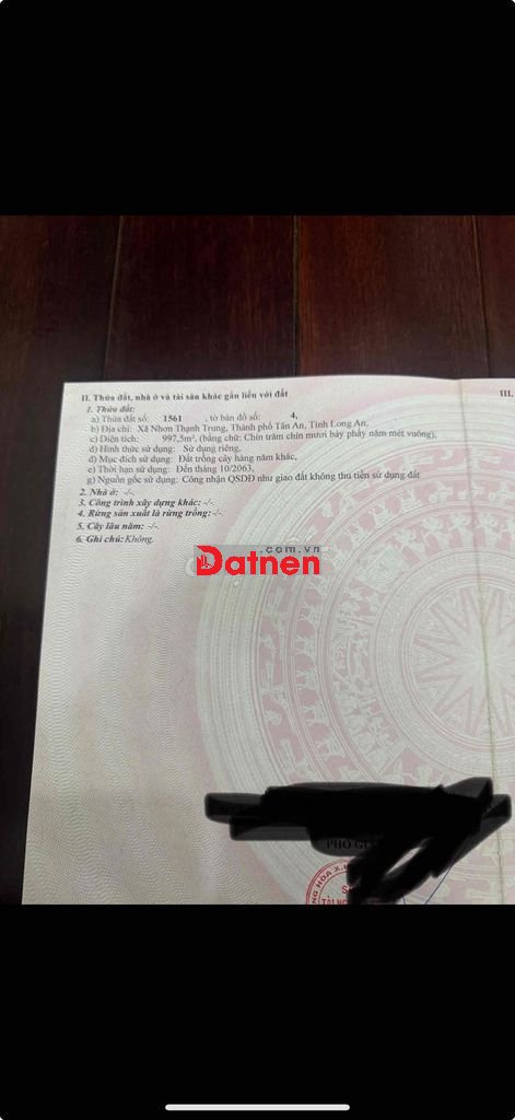 Đất Mặt Tiền=1000m2 Chỉ 2tỷ,Đường Lê Minh Xuân,Tân An,Long An,TâyNinh