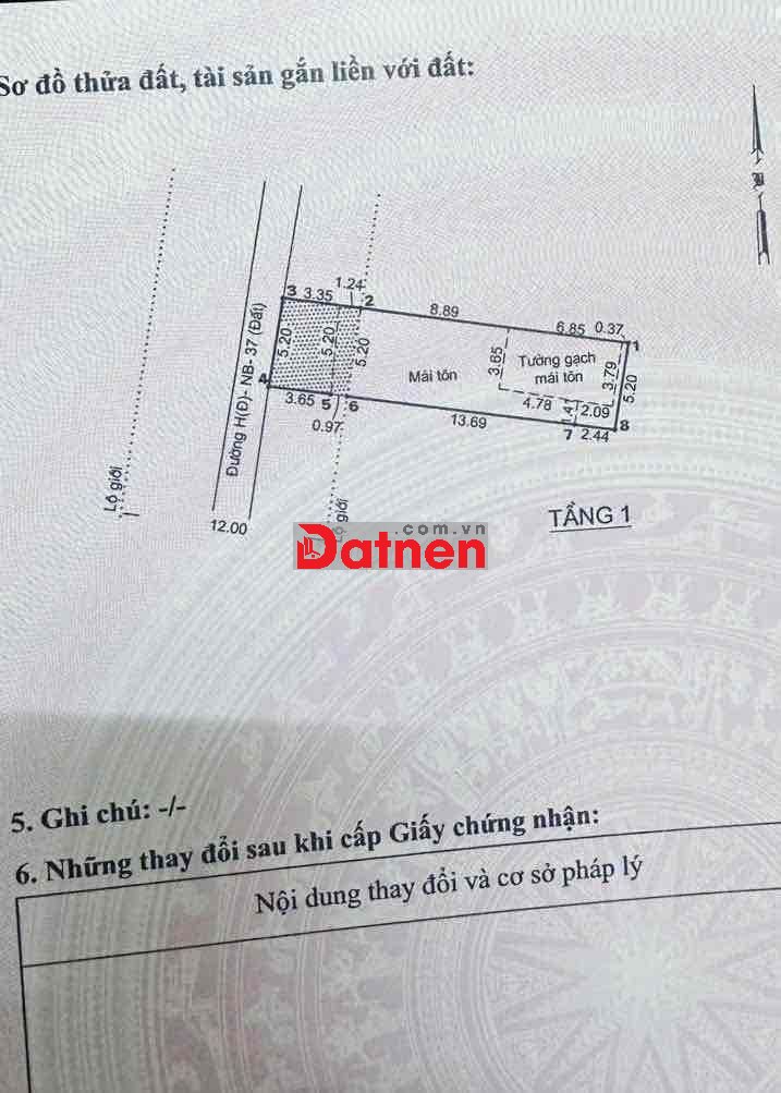 Chủ ngộp cần bán gấp ! Đất Nhị Bình, Hóc Môn. Dt: 5,2×20~108m² full th