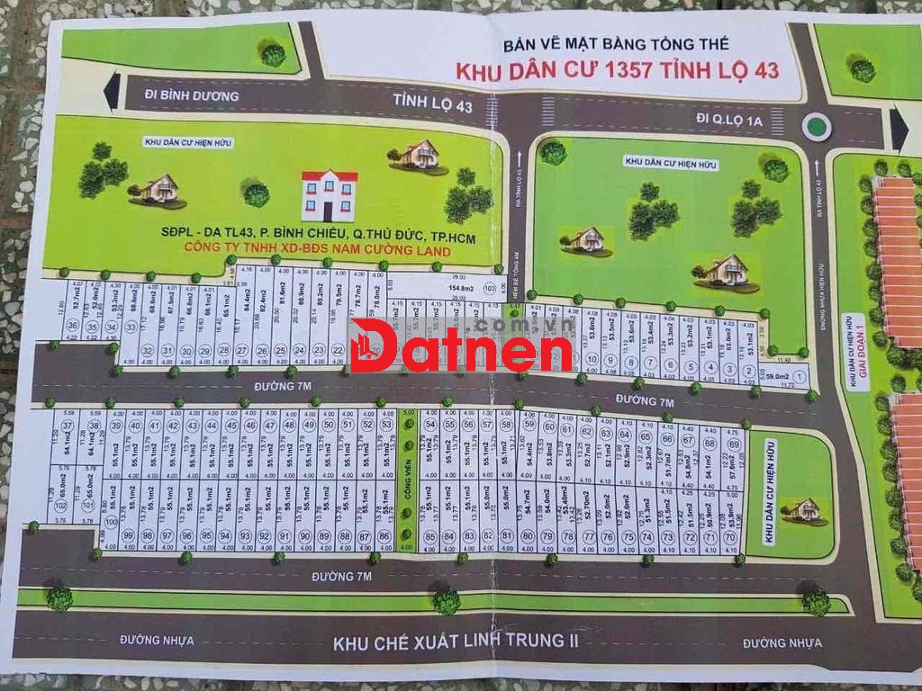 ĐẤT TRỐNG 56M² (4X14M) — ĐƯỜNG 7M CÓ VỈA HÈ, ĐẤT SẠCH ĐẸP, GIÁ 3.6 tỷ