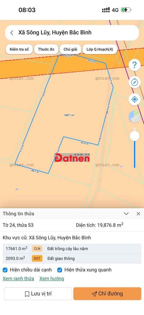 Đất thị trấn Lương Sơn Bắc Bình Bình Thuận 21483 m2 giá 1,8 tỉ