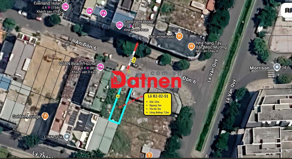 HIẾM! 2 LÔ LIỀN KỀ ĐẤT BIỂN AN ĐỒN 6 – 220M² | NGANG 10M | CÁCH BIỂN K