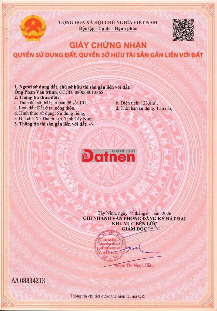 Đất thổ cư giá rẻ - 329 triệu cách đường 816 400m