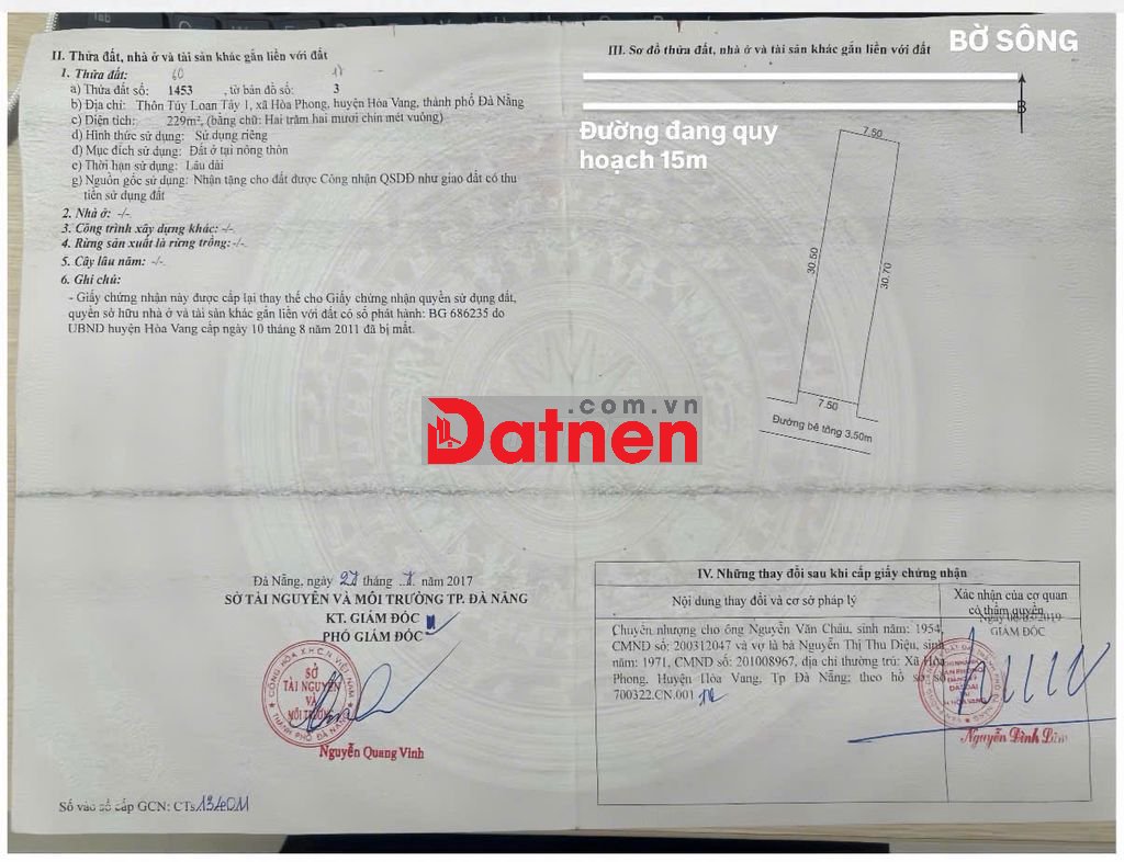 📌 Cần bán lô đất thôn Tuý Loan Tây 1, Hoà Vang📍