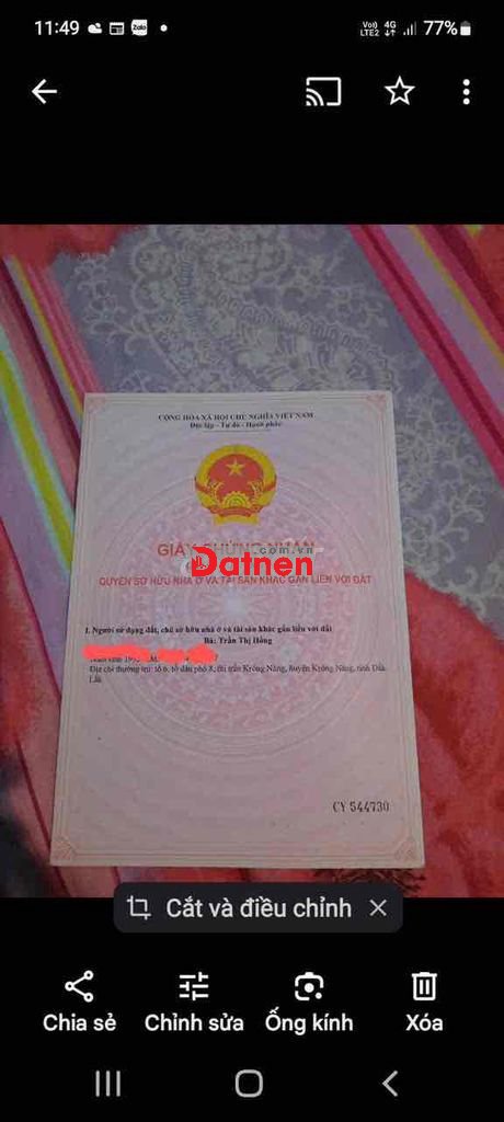 Đất nền chính chủ