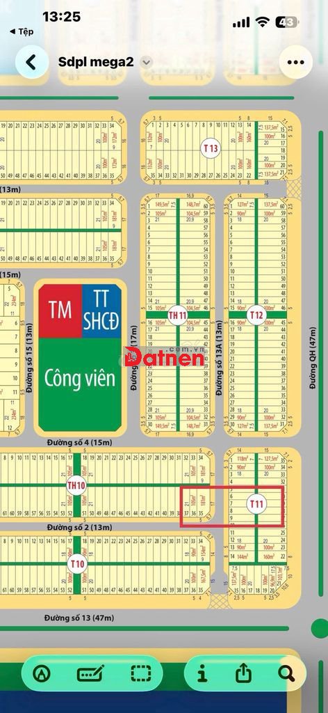 Mega City 2 -Nhơn trạch -bán lô 105m2 giá 1ty280, đường 25c, đồng nai