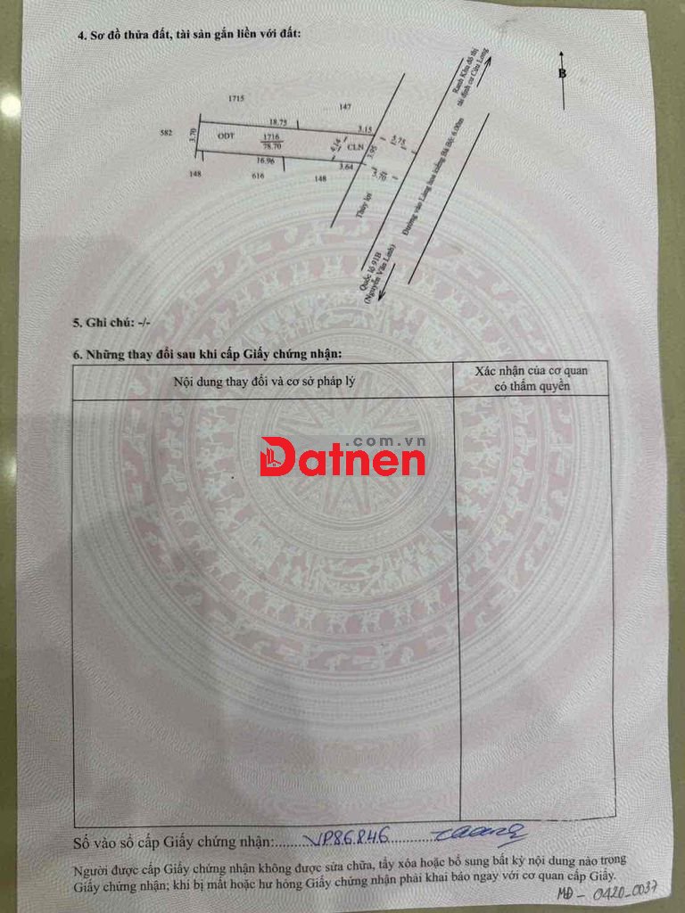 CHÍNH CHỦ BÁN 116m2 ĐẤT MẶT TIỀN ĐƯỜNG LÀNG HOA BÀ BỘ CẦN THƠ