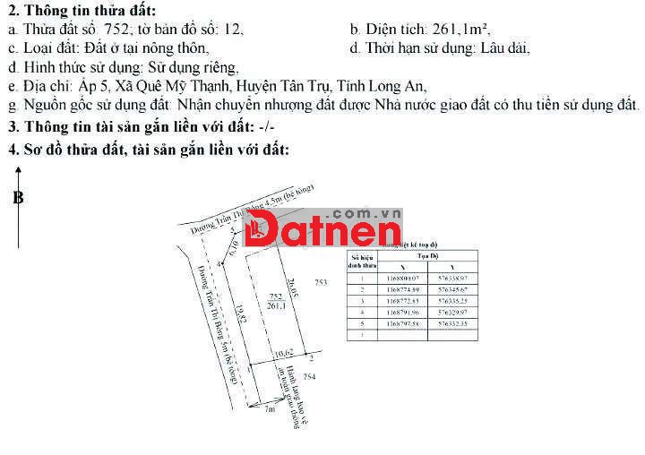 chỉ 950tr sở hữu 261m² đất thổ góc 2 mặt tiền cực đẹp