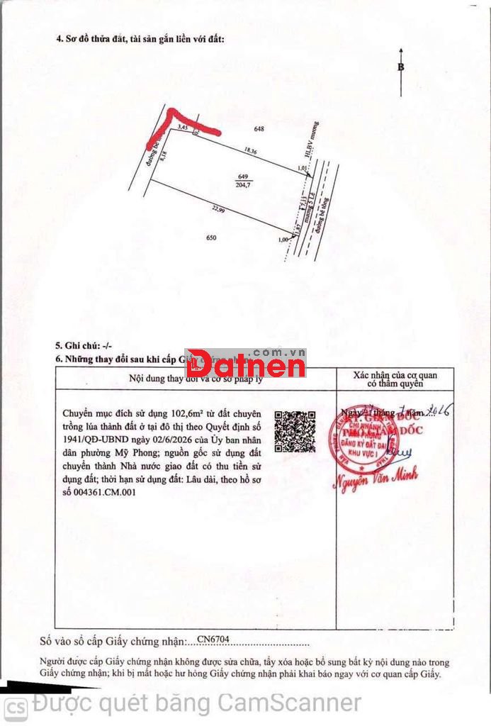 Đất Biệt thự mini giá mềm xèo 700tr DT 9m23m có 102m thổ cư