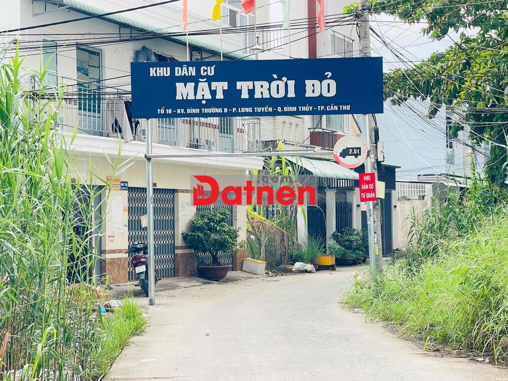 BÁN NỀN 102.6M² ODT KDC MẶT TRỜI ĐỎ KV LONG TUYỀN – 2 TỶ 300 – LỘ 5M
