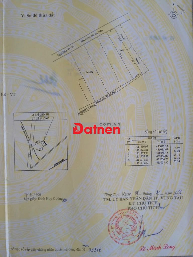 ĐẤT ĐƯỜNG NGUYỄN GIA THIỀU – DIỆN TÍCH 500m²