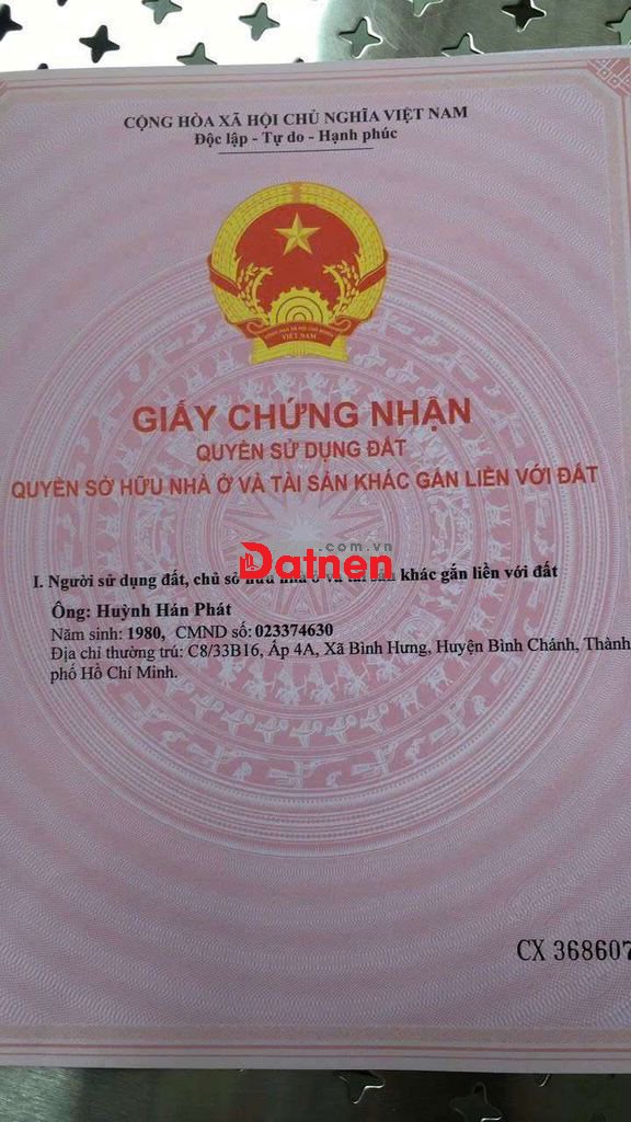 CHÍNH CHỦ CẦN TIỀN BÁN GẤP LÔ ĐẤT