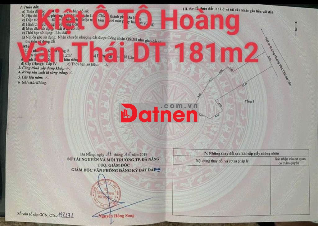 ĐẤT181M KIỆT🚗HOÀNG VĂN THÁI