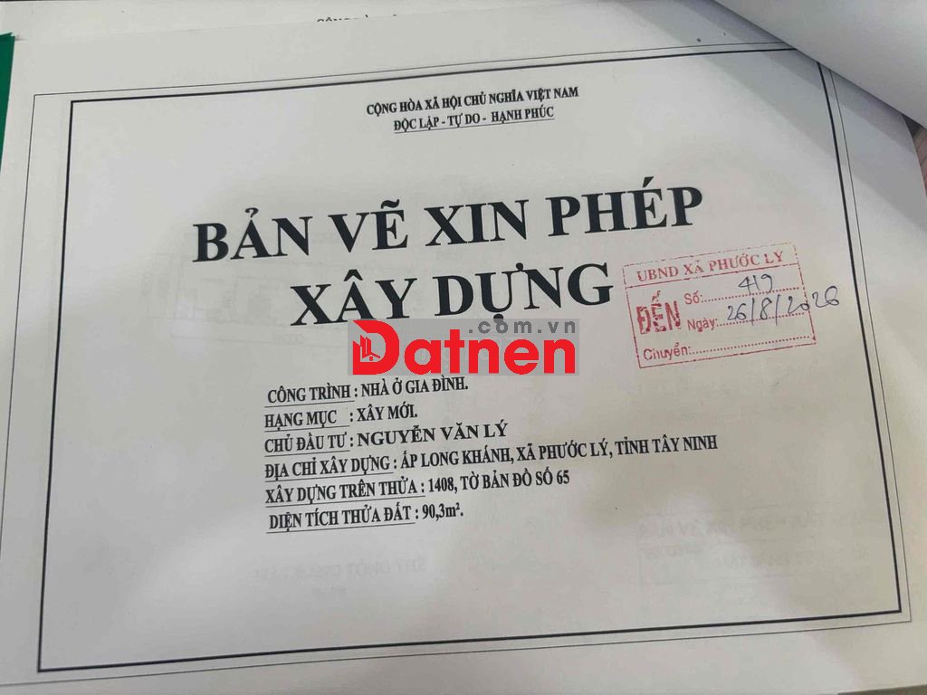 Cần bán 90 m2 / thổ cư/ shr / 750 triệu