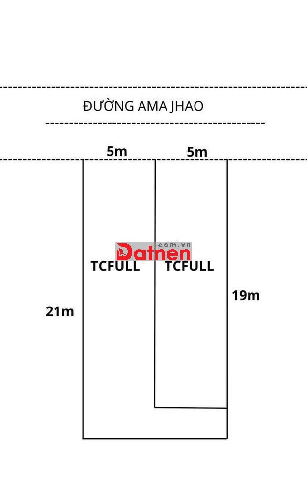 💥Đất TC Full 5*21m nở hậu Đường Ama jhao,gần siêu Thị Coomart,