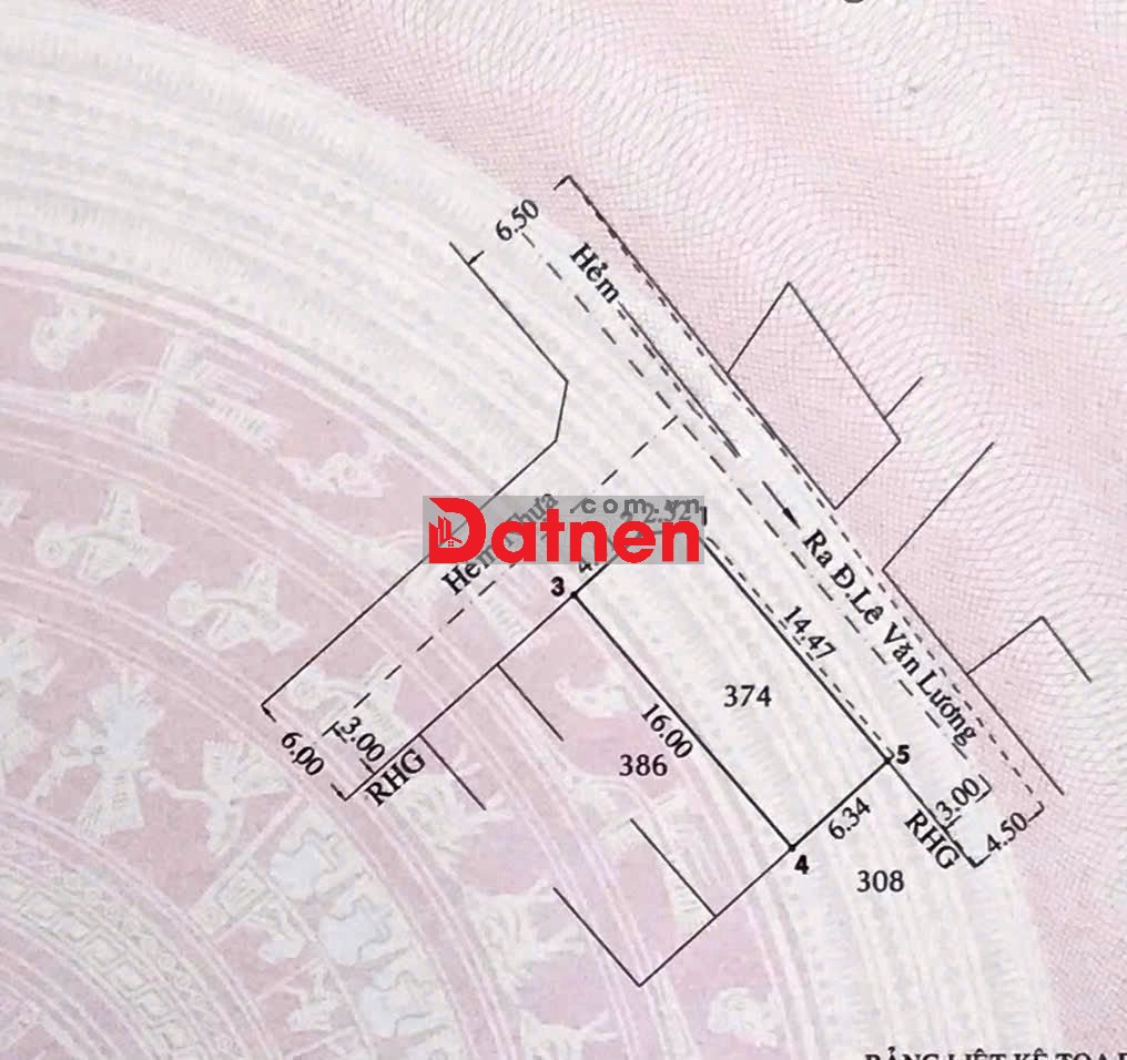 BÁN ĐẤT 2 MẶT TIỀN LÊ VĂN LƯƠNG, NGANG 6,4M