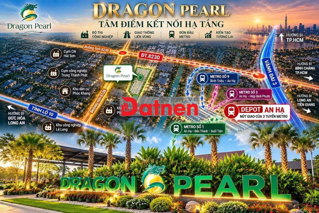 BÁN ĐẤT NỀN KDC DRAGON PAERL LÔ GÓC NỘI BỘ DT :90m2