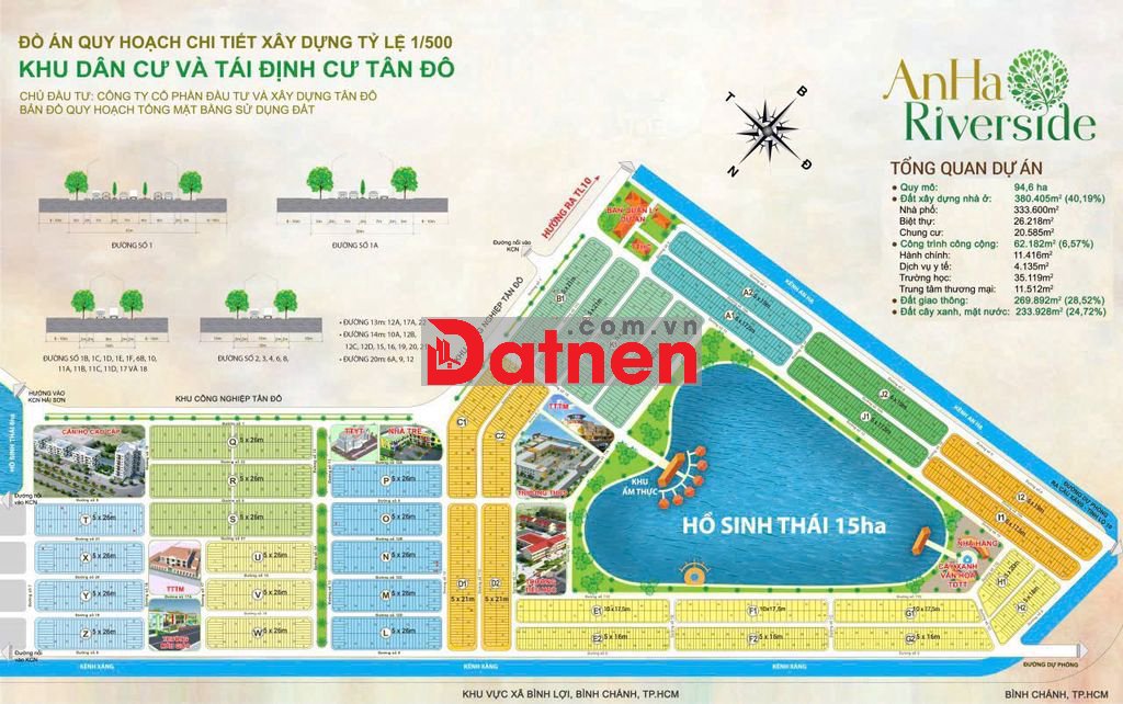 Cần Bán Gấp Lô 5x26, 130m2 trong KDC Tân Đô giá 1,5 tỷ