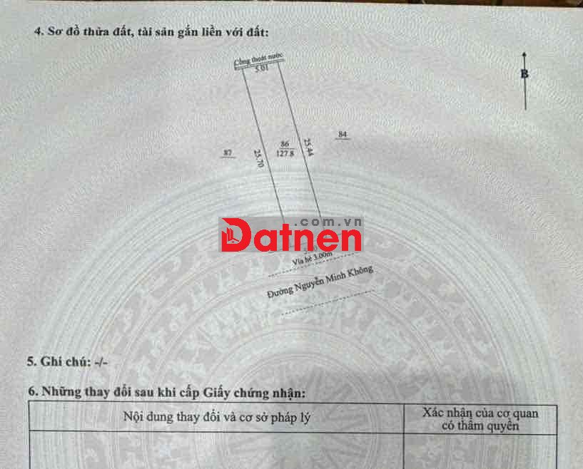 bán đất tặng dãy trọ 5p, MT Nguyễn Minh Không, 4 tỷ x nhỏ