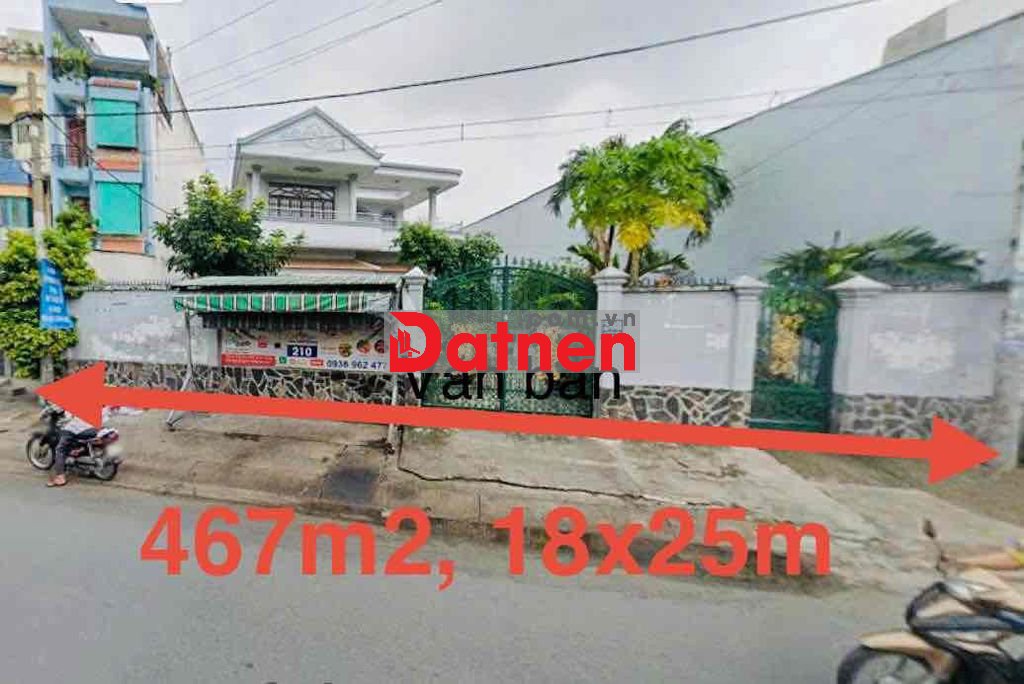 Bán đất mặt tiền Tân Kỳ Tân Quý, 467m2, ngang 18m, có nhà sẵn,full thổ