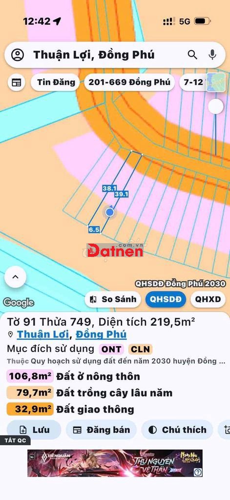 chính chủ càn bán nhanh lô đất 5X40 sẵn 100m2 thổ cư